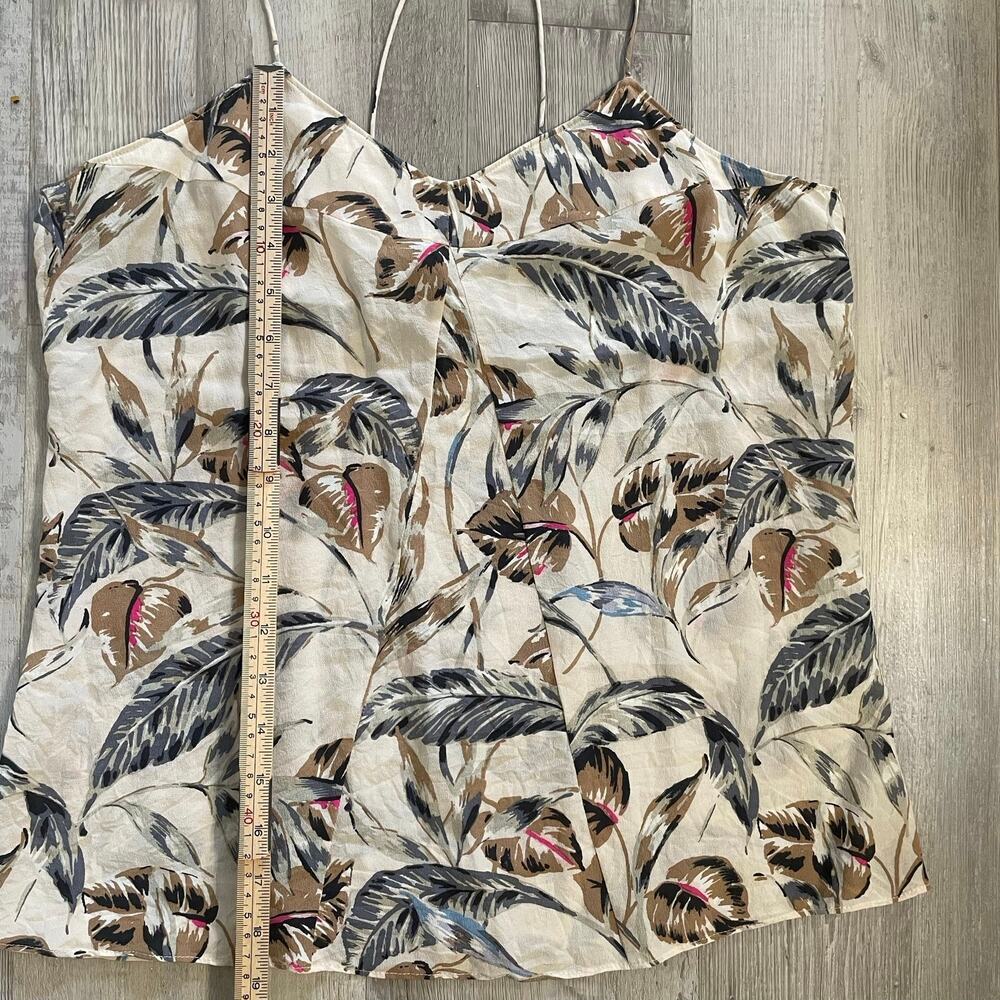 Madewell 100% silk spaghetti strap floral top size medium - Picture 7 of 9